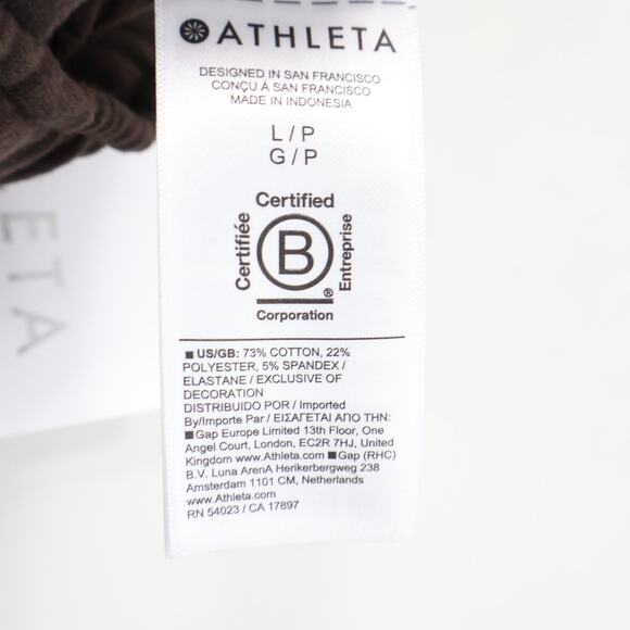 NWT Athleta Forever Fleece High-Rise Fleece Jogger In Truffle Brown Large Petite - Picture 9 of 9